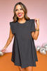 trendy dress, flirty dress, SSYS shop dress, little black dress, fun dress, elegant little black dress, elevated dress elevated style, mom wear, easy to wear dress, SSYS by mallory Fitzsimmons 