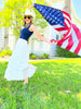 SSYS Halsten One Tier Maxi Skirt In White Eyelet *FINAL SALE*