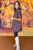 SSYS Jordan Button Down Flannel Tunic In Brown *FINAL SALE*