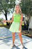 SSYS Lottie Pleated Skort In Lime Animal