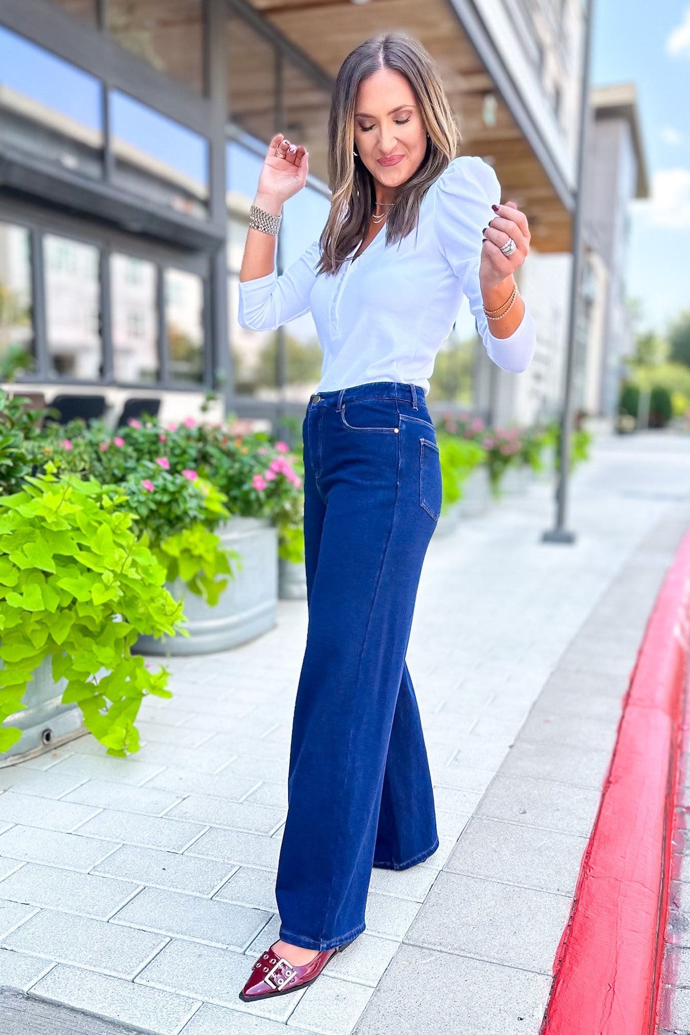 SSYS Roxie Sweat Pant Jeans In Dark Denim