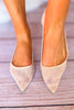 Nude Mesh Embellished Stone Flats
