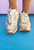 Vintage Havana Gold Metallic Spiked Sole Sneakers