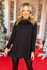 SSYS Grace Knit Boat Neck Tunic Sweater In Black