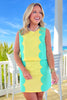 SSYS Fiona Scallop Colorblock Set In Seafoam and Lime