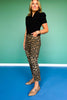 Lovervet By Vervet High Rise Leopard Kick Flare Jeans
