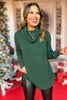 SSYS Grace Knit Boat Neck Tunic Sweater In Hunter Green