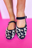 Beige Knit Animal Print Ballet Flats