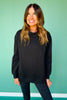 SSYS Foster Mock Neck Solid Sweatshirt In Black