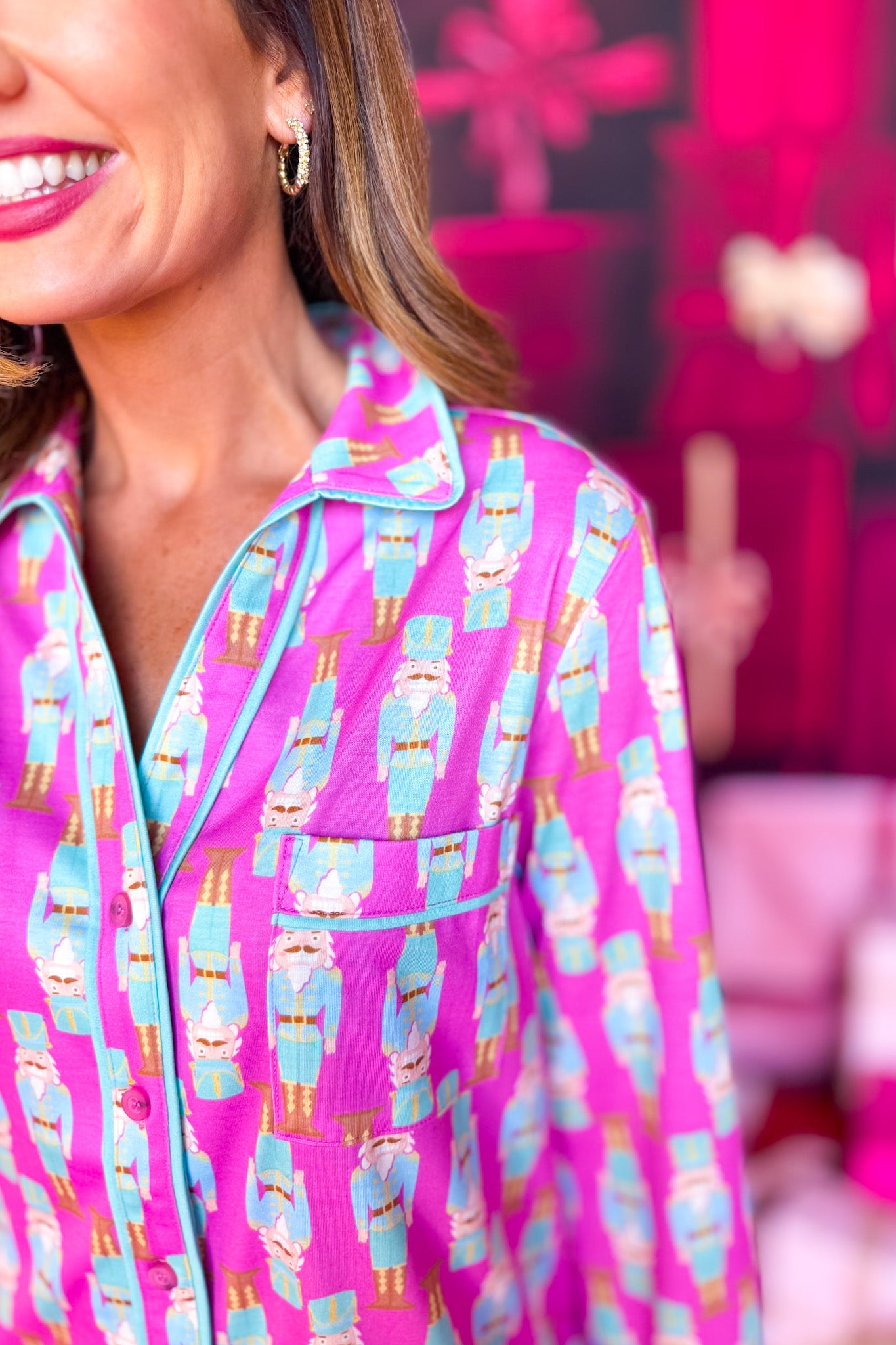 SSYS Millie Long Sleeve Pink Nutcracker Pajamas Set