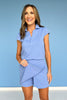 SSYS Hayden Floral Cap Sleeve Top Skort Set In Cornflower Blue
