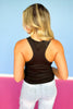 SSYS Signature Double Lined Racerback Tank Top In Black