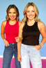 SSYS Signature Double Lined Racerback Tank Top In Navy
