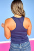 SSYS Signature Double Lined Racerback Tank Top In Navy