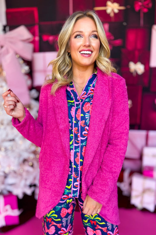 SSYS Winnie Open Shawl Cardigan In Pink