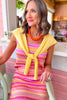 SSYS Polly Over The Shoulder Cable Knit Sweater In Butter Yellow
