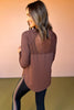 SSYS Long Sleeve Mesh Back Active Top In Brown