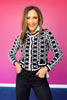 SSYS Martha Lattice Cardigan In Black