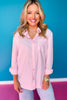 SSYS Merryn Collared Poplin Button Down Top In Baby Pink *FINAL SALE*