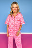 SSYS Millie Short Sleeve Pajama Set In Watercolor Cherry