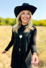 SSYS Marlene Button Down Suede Dress In Black