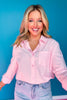 SSYS Merryn Collared Poplin Button Down Top In Baby Pink *FINAL SALE*