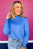 SSYS Darby Ruffle Neck Sweater In Cornflower