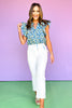Mica White Super High Rise Patch Pocket Bootcut Jeans