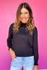 SSYS Darby Ruffle Neck Sweater In Black