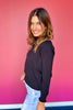 SSYS Darby Ruffle Neck Sweater In Black
