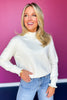 SSYS Darby Ruffle Neck Sweater In Ivory