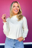 SSYS Darby Ruffle Neck Sweater In Ivory