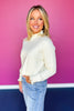 SSYS Darby Ruffle Neck Sweater In Ivory
