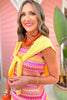 SSYS Polly Over The Shoulder Cable Knit Sweater In Butter Yellow