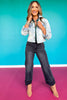 Vervet Black Super High Rise Cuff Wide Leg Jeans