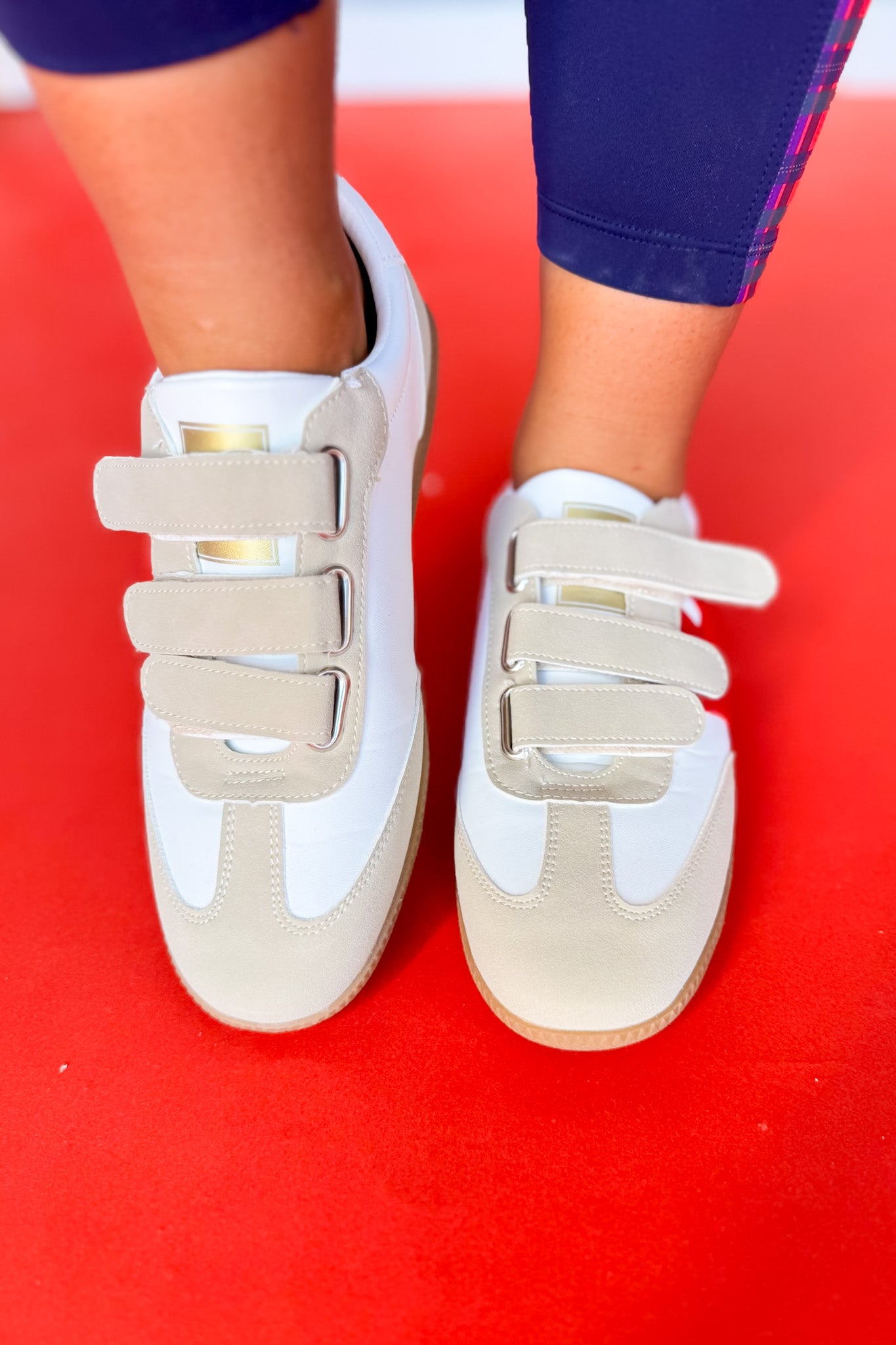 Vintage Havana Red Logo Strap Sneakers *FINAL SALE*