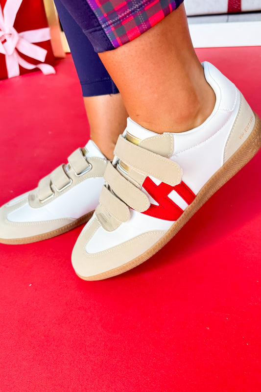 Vintage Havana Red Logo Strap Sneakers *FINAL SALE*