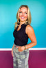 SSYS Cece Knit Sleeveless Tank In Black