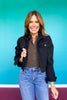 SSYS Signature Black Denim Cropped Shacket