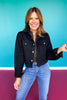 SSYS Signature Black Denim Cropped Shacket