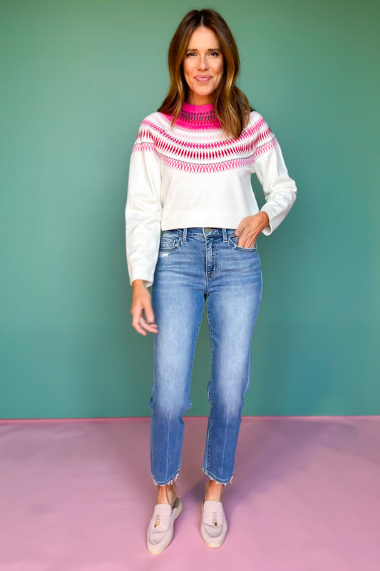 Vervet High Rise Tapered Straight Leg Jeans