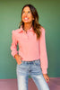 SSYS Mara Pique Long Sleeve Top In Pink