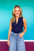 SSYS Cece Knit Sleeveless Tank In Navy