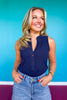 SSYS Cece Knit Sleeveless Tank In Navy