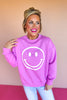 Mauve Smile Round Neck Sweatshirt *FINAL SALE*