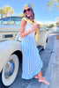 SSYS Miley Blue and White Stripe Wrap Skirt
