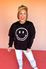 Black Smile Round Neck Sweatshirt *FINAL SALE*