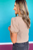 SSYS Suzanna Stripe Short Sleeve Top In Taupe