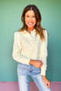 SSYS Mara Pique Long Sleeve Top In Ivory