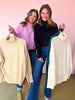 Taupe Turtleneck Long Sleeve Sweater *FINAL SALE*